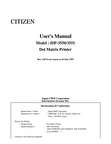 Citizen Systems iDP-3550 用户手册