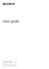 Sony ST26i User Manual