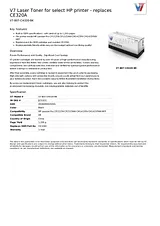 V7 Laser Toner for select HP printer - replaces CE320A V7-B07-CH320-BK データシート