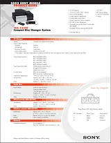 Sony CDX-555RF Guia De Especificaciones