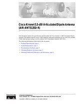 Cisco AIRONET ARTICULATED 5GHz 3.5 DBI DIPOLE ANTENNA RP-TNC Guide De Spécification