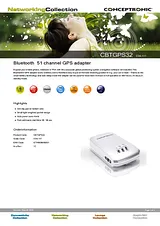 Conceptronic Bluetooth 32-channel GPS Adapter C04-111 Dépliant
