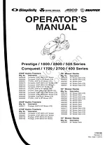 Snapper Prestige 1800 Manual Do Utilizador