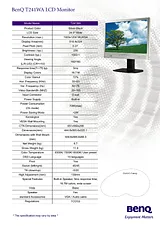 Benq T241WA 24" LCD 9J.0AD33.KQ1 Dépliant