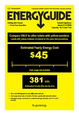 Summit FF1119BIM Energy Guide