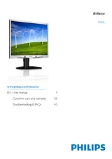 Philips LCD monitor, LED backlight 19B4LPCB 19B4LPCB/00 Manual Do Utilizador