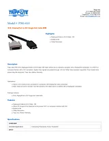 Tripp Lite Displayport to DVI Cable, Displayport with Latches to DVI-D Single Link Adapter (M/M), 10-ft. P581-010 Merkblatt