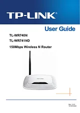 TP-LINK TL-WR740N ユーザーズマニュアル