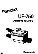 Panasonic UF-750 Manuel D’Utilisation