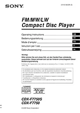 Sony CDX-F7750 Manuel D’Utilisation
