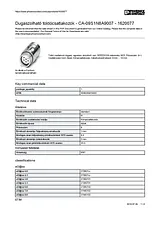 Phoenix Contact CA-09S1N8A9007 Silver 1620077 Data Sheet
