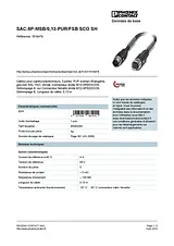 Phoenix Contact Sensor/Actuator cable SAC-5P-MSB/0,13-PUR/FSB SCO SH 1518478 1518478 Data Sheet
