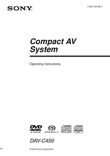 Sony DAV-C450 Manual