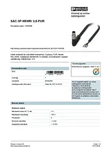 Phoenix Contact Sensor/Actuator cable SAC-3P-M5MR/ 3,0-PUR 1530359 1530359 Data Sheet