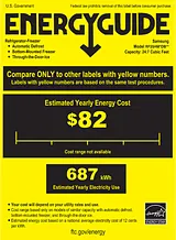 Samsung RF25HMEDBBC Energy Guide