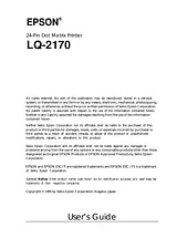 Epson LQ-2170 Manuel D’Utilisation