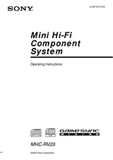 Sony MHC-RV20 Manual Do Utilizador