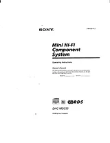 Sony DHC-MD555 Betriebsanweisung