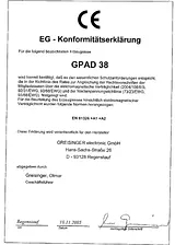 Greisinger GPAD 38 Test adapter GPDA 38 Compatible with Material moisture meter GMH 3830 HF/GMH 601355 Декларация Соответствия