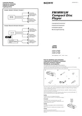 Sony CDX-3160 Installation Guide