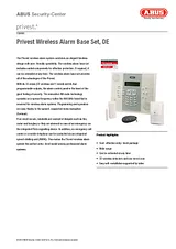 ABUS Privest Wireless Alarm Base Set, DE FU9000 Листовка