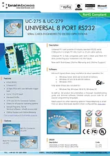Brainboxes Universal 8-Port RS232 PCI Card UC-275 Benutzerhandbuch