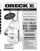 Oreck DTX Manuale Utente
