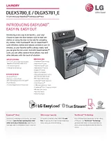 LG DLEX5780WE Specification Sheet