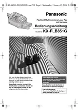 Panasonic KX-FLB851 Bedienungsanleitung