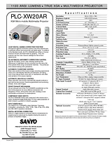 Sanyo PLC-XW20 Guia De Especificação