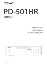 TEAC PD-501HRCD Player Справочник Пользователя