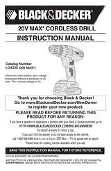 Black & Decker LDX220SBR 사용자 설명서