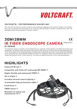Voltcraft 30M/28MM 30 m- Highly flexible pipe inspection camera for BS-1000T professional endosc 30M/28MM Техническая Спецификация