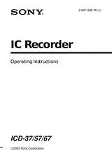 Sony ICD-67 Benutzerhandbuch