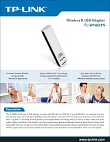 TP-LINK 300Mbps Wireless N USB Adapter TL-WN821N(DE) Prospecto