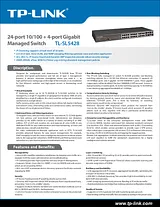 TP-LINK 24-Port 10/100Mbps + 4-Port Gigabit L2 Managed Switch TL-SL5428 사용자 설명서
