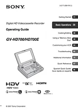 Sony GV-HD700 Инструкция