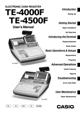 Casio TE-4500F Manual Do Utilizador