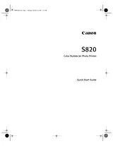 Canon S820 Guide D’Installation Rapide