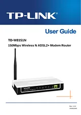 TP-Link Technologies Co. Ltd. TDW8151N ユーザーズマニュアル