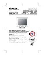 Hitachi cm721fet Manual Do Utilizador