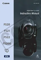 Canon FS21 지침 매뉴얼