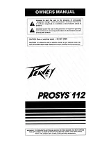 Peavey prosys 112 Руководство Пользователя