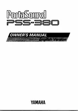 Yamaha PSS-380 Betriebsanweisung