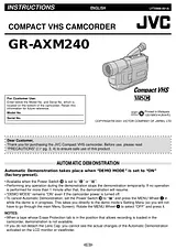 JVC gr-axm240 Manuel D'Instructions