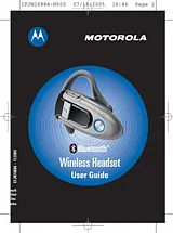 Motorola CFJN1688A11/2005 Manuel D’Utilisation