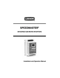 LEESON Electric LEESON SPEEDMASTER SM SERIES SUB-MICRO INVERTERS SM SERIES Manual Do Utilizador