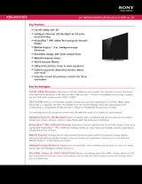 Sony kdl-46hx800 Specification Guide