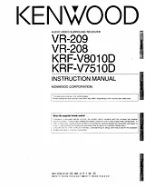Kenwood KRF-V8010D Guia Do Utilizador