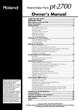 Roland pt-2700 Справочник Пользователя